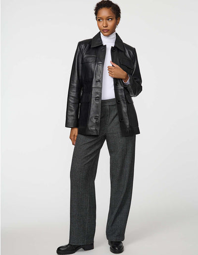 Sinclair Leather Shirt Jacket