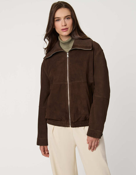 Maddox Suede Bomber - Bernardo