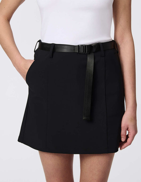 Jetset Belted Skort for women, a chic and versatile skort with an adjustable belt and wrinkle-resistant fabric for all-day wear.