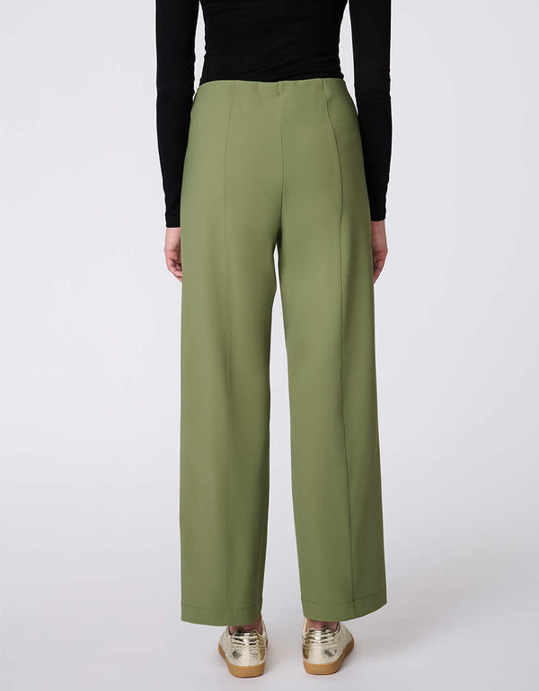 Transit Trouser Pant for women, wide-leg stretch gabardine pants with a polished look and pull-on design for all-day comfort.