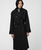 Refined Highgate Trench Coat for women with storm flap and self-belt in a wool-like fabric.