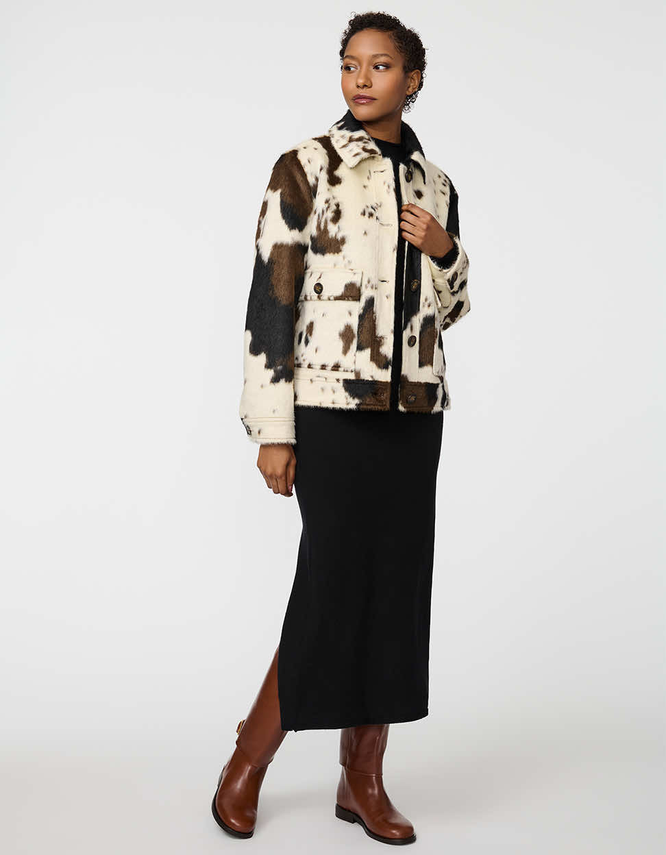 Dakota Cow Print Jacket - Bernardo