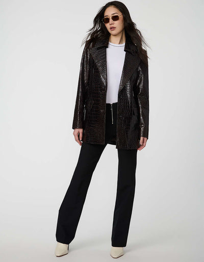Langston Embossed Croc Blazer