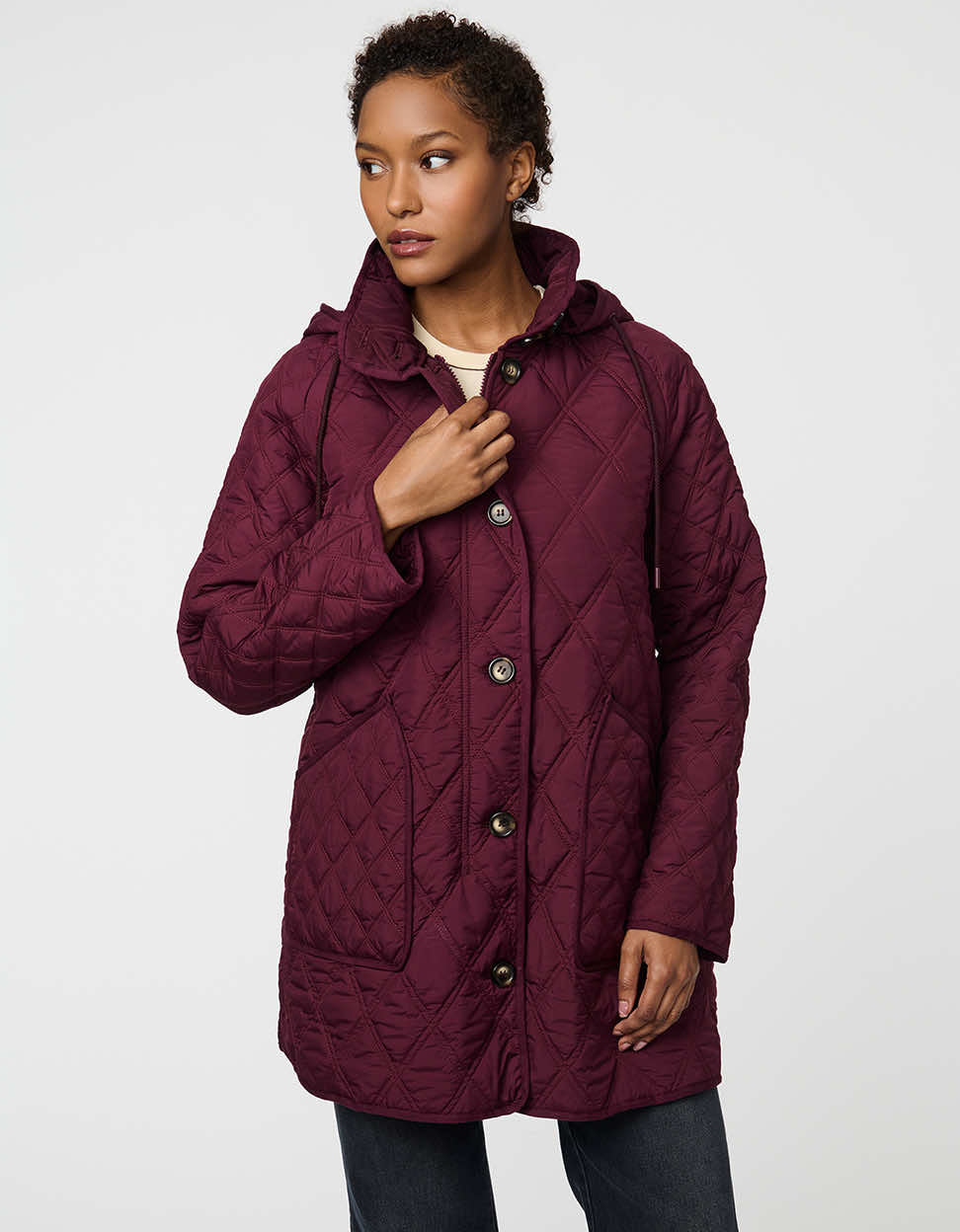 Everyday Quilted Puffer Jacket Cherry Lacquer – Bernardo