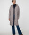 Merrick Quilted Puffer Coat with diamond quilting, welt pockets, and knee-length fit.