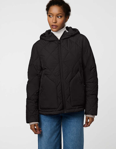 H&m Ladies Short Puffer Jacket With Hood Packable Puffer