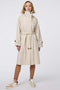 Oversized trench coat with fold-away hood, funnel collar, flared sleeves, and zip closure. Versatile and chic, perfect for city streets and weekend getaways.