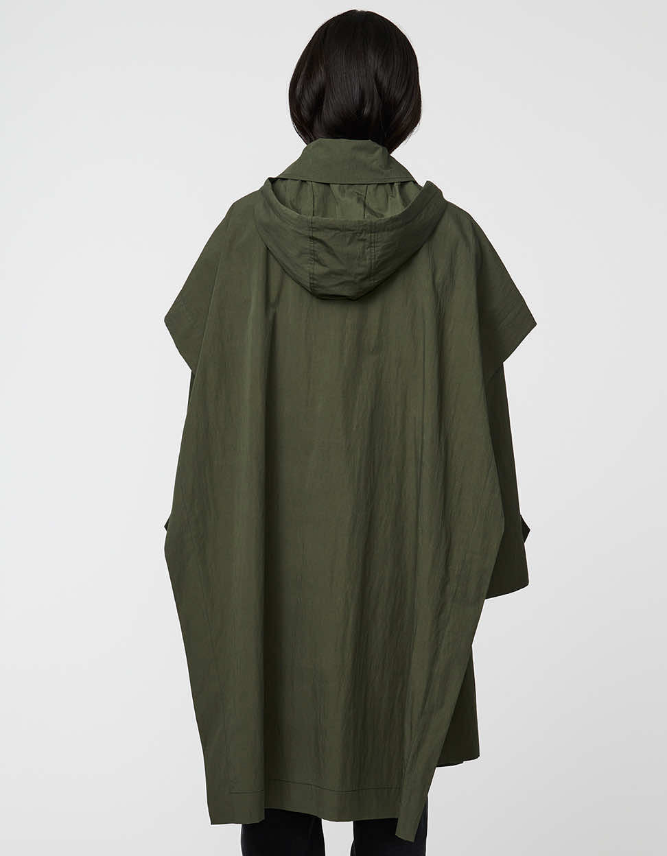 Greenbelt Women's Hunton 3/4 Cape With Hood – Waterproof Nylon Outdoor Jacket, Trench Coat Style