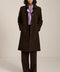 Women's genuine suede car coat with concealed button front and classic point collar.