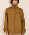 women's twill jacket with buckle collar.