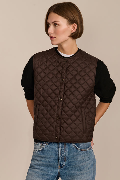 Women's two in one raincoat with removable quilted vest.
