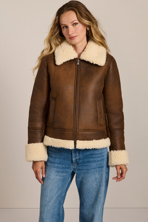Classic Shearling Aviator Jacket