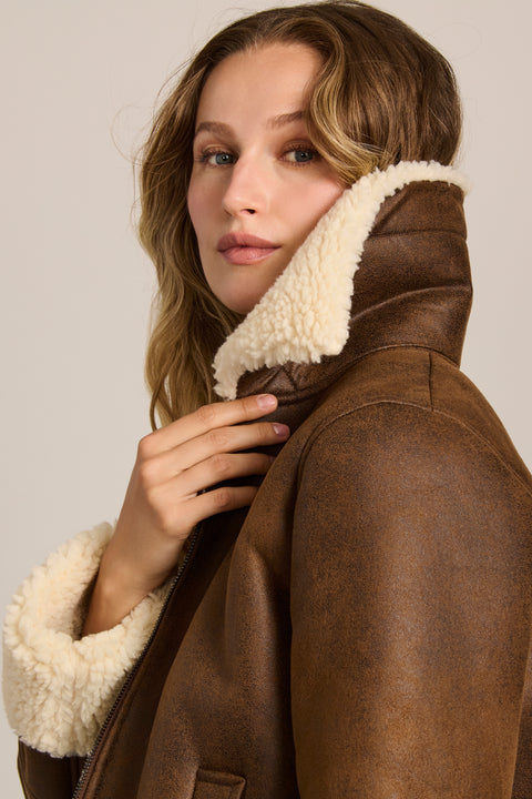 Classic Shearling Aviator Jacket