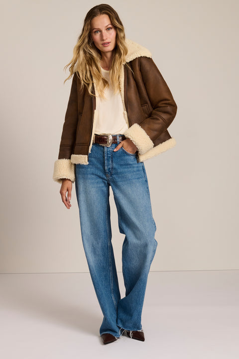 Classic Shearling Aviator Jacket