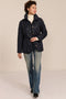 women's Quilted Jacket with onion quilting, pointed collar, button front and a softly shaped waist.