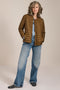 Lightweight packable quilted jacket with crew neckline, recycled insulation and zippered pockets.