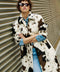 Dakota Cow Print Car Coat