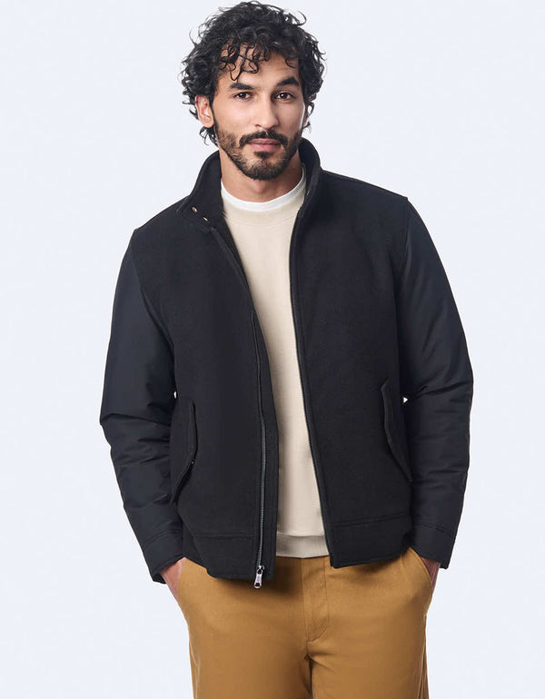 men's modern jacket is both warm and comfortable. A sleek design for day or night.