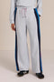 Bold stripes give the laid-back wide-leg pant a graphic new attitude. An easy drawstring waist and fluid scuba construction balance comfort with a clean, polished finish. Pair it with the coordinating Soft Scuba Quarter-Zip for an elevated take on the matching leisure set.