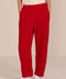 women's soft scuba straight-leg pants with pull-on waistband, front seam detailing and side pockets.