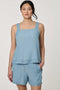 Soft Denim Tie-Back Tank
