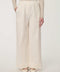 Women’s wide-leg seersucker pull-on pant in Gardenia with elastic waistband and lightweight textured fabric.