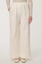 Women’s wide-leg seersucker pull-on pant in Gardenia with elastic waistband and lightweight textured fabric.