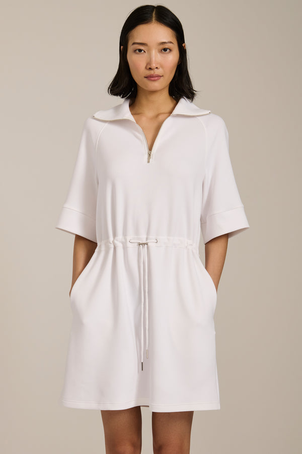 Quarter Zip Dress with Drawcord