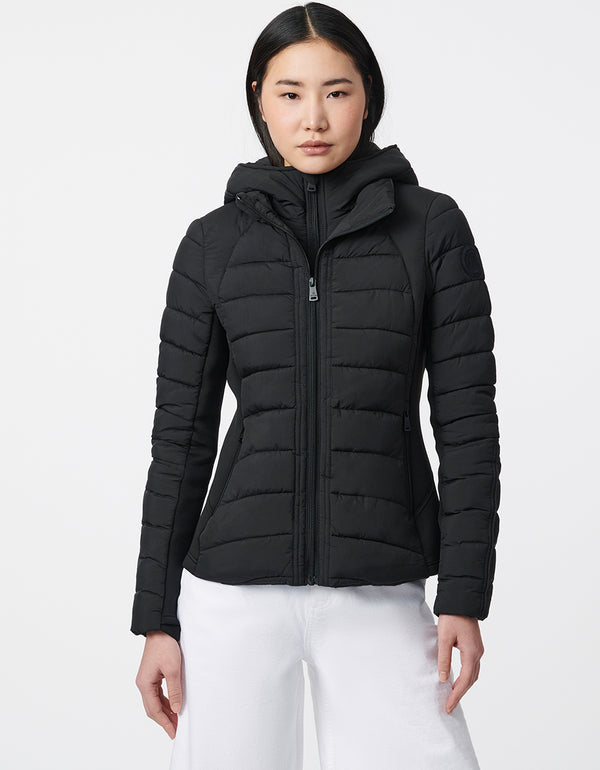 packable lightweight black puffer essential for womens spring and winter outings