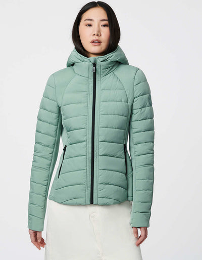 Neo Active Double Up Hooded Puffer Misty Green Bernardo