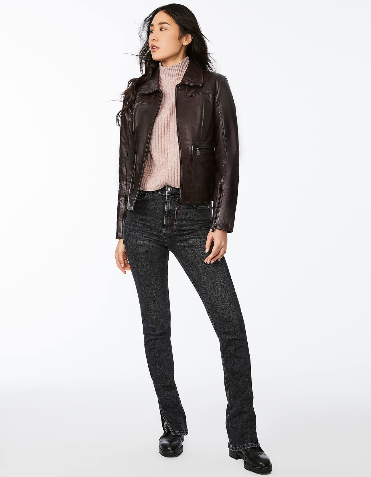 Boston Common Leather Jacket - Chestnut - Bernardo