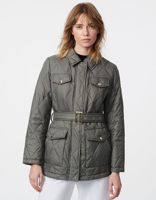 fashion forward pale olive safari jacket with belt designed for womens comfort and style