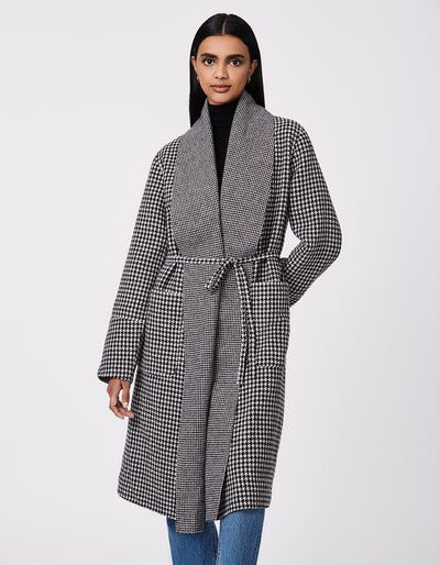 Black and best sale white houndstooth coat