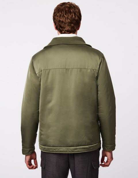 ethical clothing mens puffer jacket with Ecoplume a sustainable filler for insulation