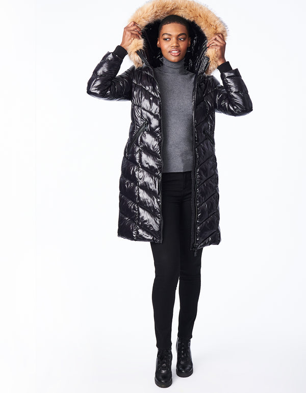 glossy faux fur for women to face the super cold days and nights in united states or canada