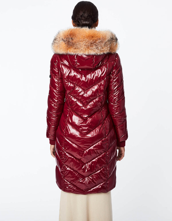 buy now best light winter jacket on sale in dark red color from Bernardo Fashions