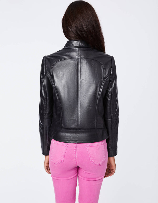 online shopping for womens winter clothes black leather jacket good gift for hip friends or girlfriends