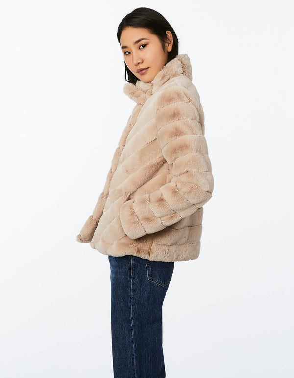 classic hip length fit super soft chic vegan faux fur coat as womens winter fashion this 2022