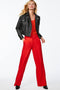 womens black faux leather jacket that is cool and motorcycle jacket designed with a slightly roomy body