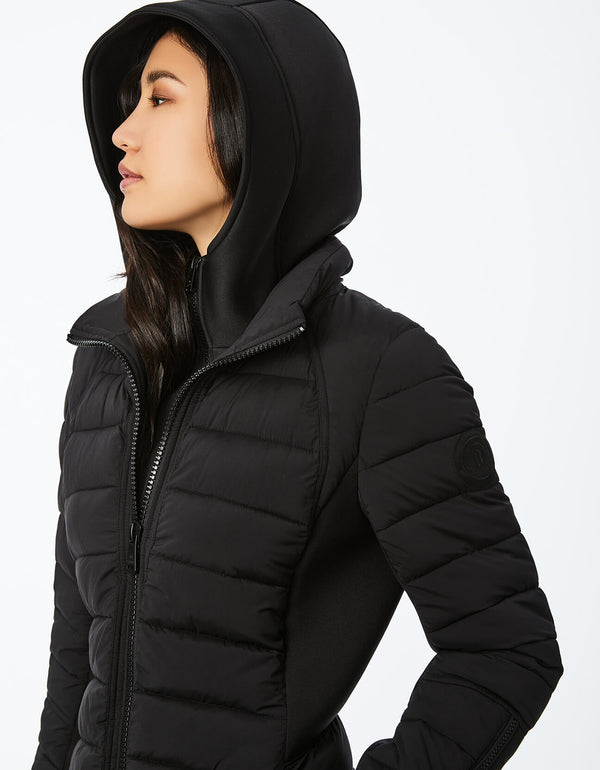 cruelty free and bluesign certified black puffer jacket from bernardo fashions fall collection 2023