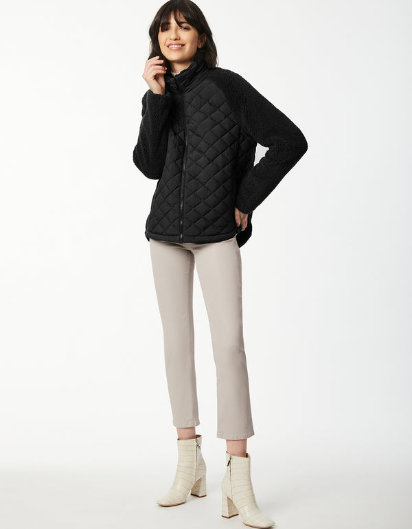 fashionable black vest with soft quilted texture made from ecofriendly materials perfect for casual and everyday wear