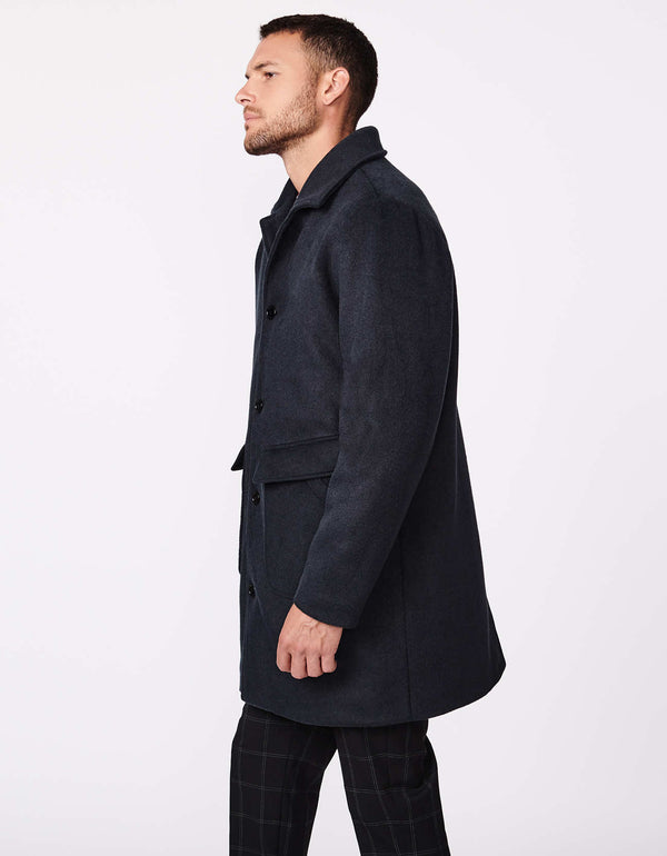 online shopping for mens wool coat in black can be done in Bernardo Fashions