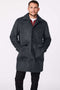 mens winter wool coat is warm with sustainable EcoPlume insulation and oversized patch pockets in a classic style easy fit