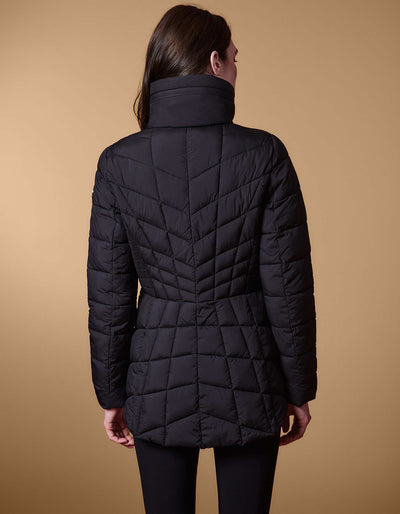 Latitude Flare Short Puffer Jacket - Black - Bernardo