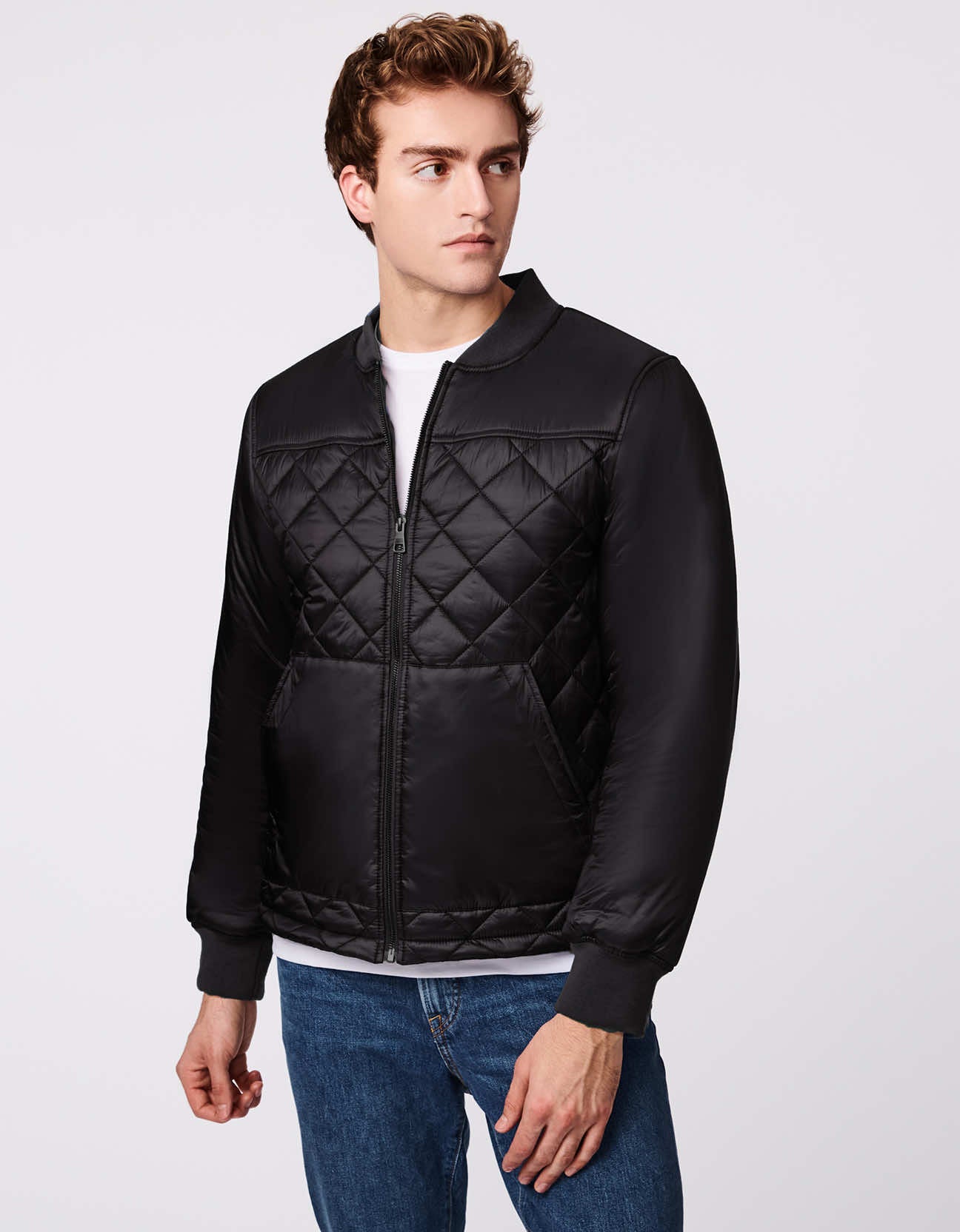Men's Mod Puffer Jacket - Black - Bernardo