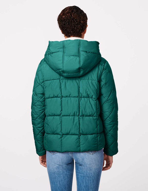 Hooded puffer jacket from environmentally friendly brand Bernardo Fashions