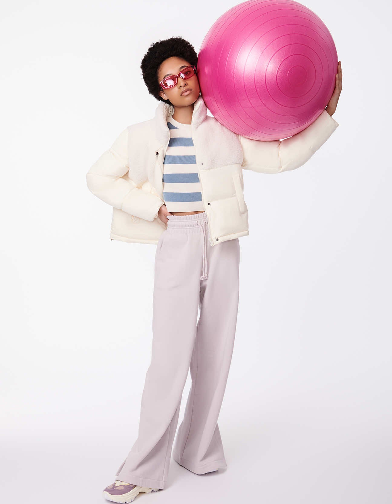 Cozy Combo Vegan Fur Puffer Jacket - Warm White