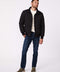 mens classic puffer jacket for everyday use with button closures funnel collar and Ecoplume sustainable filler