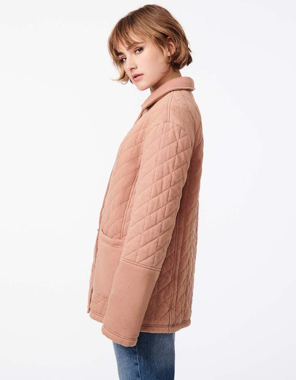 buy winter wear for women oversized winter jacket in peach colored with patch pockets and button up styling