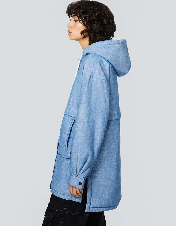 unique and playful jacket made from recycled plastic bottles perfect for the creative and eco conscious shopper